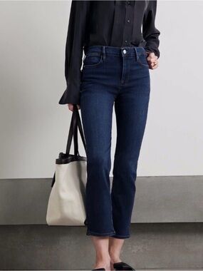 *FRAME DENIM* Dark Blue Le High Straight Leg Denim Jeans Size 25
